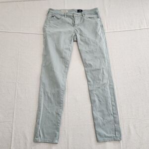 Adriano Goldschmied Jeans Women 27R Green The Stevie Ankle Slim Straight Stretch